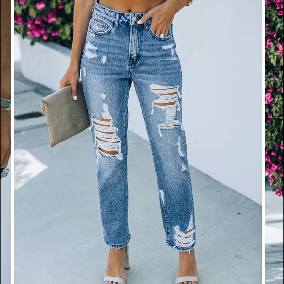 ✨NWOT✨ Kancan Kassidy High Rise Distressed Jeans - Picture 3 of 8